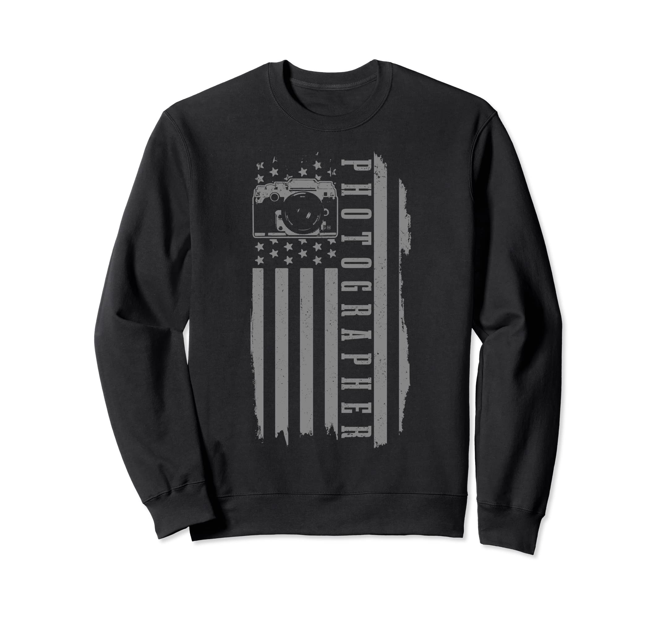 Patriotic Photographer Us Flag Sweatshirt - Streetwear Style Men Women - T-Shirt, Sweatshirt, Hoodie