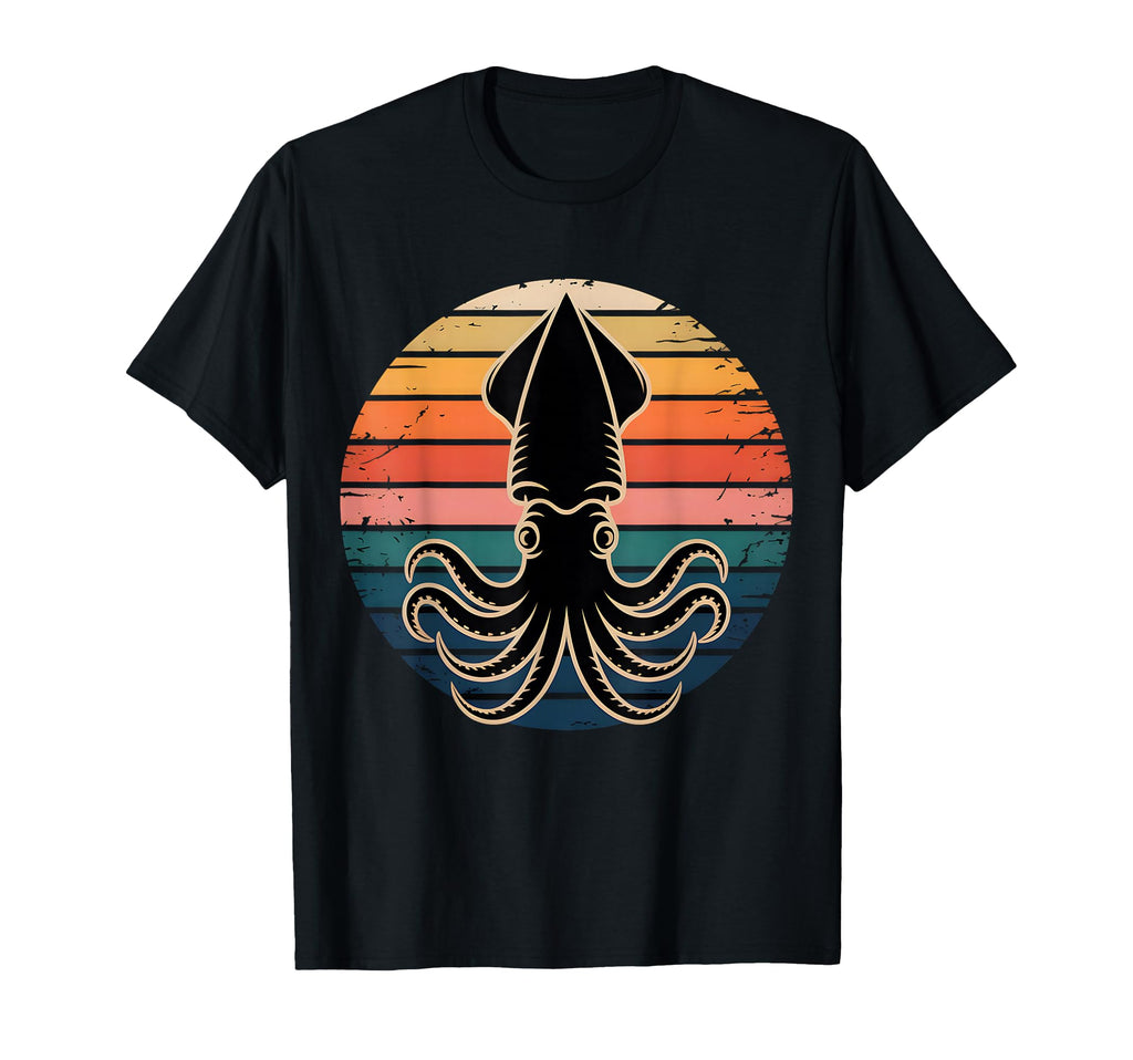 Squid Sunset Ocean T-Shirt - Trendy Graphic for Adults - T-Shirt, Sweatshirt, Hoodie