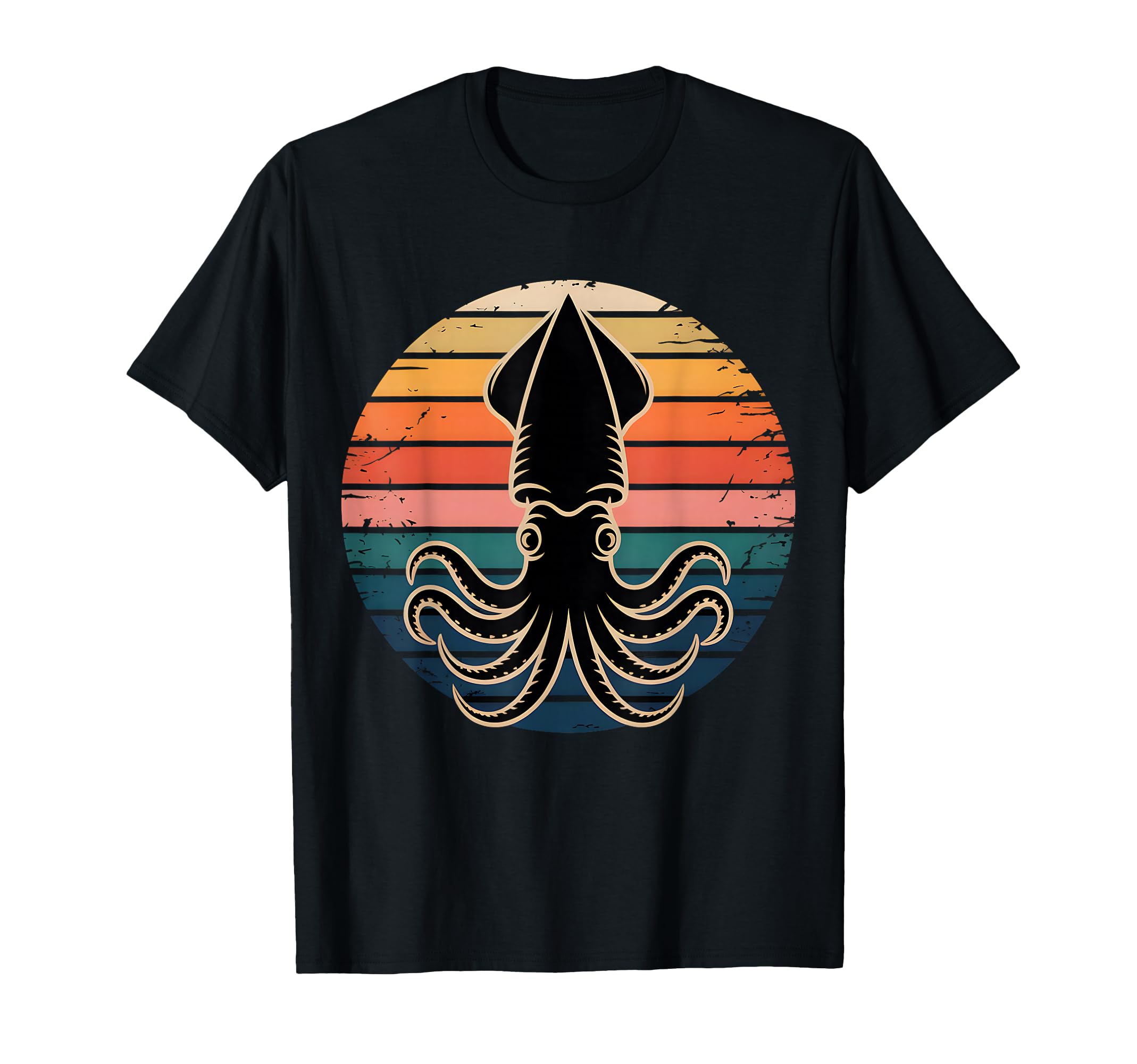 Squid Sunset Ocean T-Shirt - Trendy Graphic for Adults - T-Shirt, Sweatshirt, Hoodie
