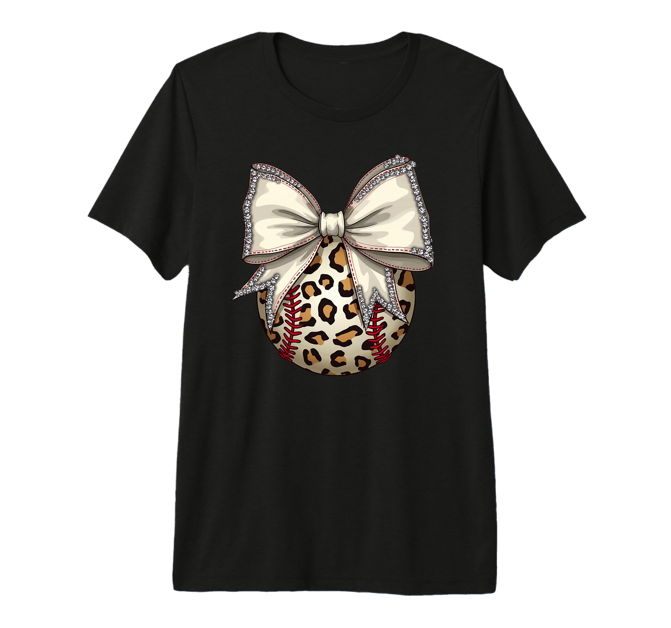 Leopard Baseball Coquette Bow Mama Mom T-Shirt - Aesthetic Graphic Unisex - T-Shirt, Sweatshirt, Hoodie