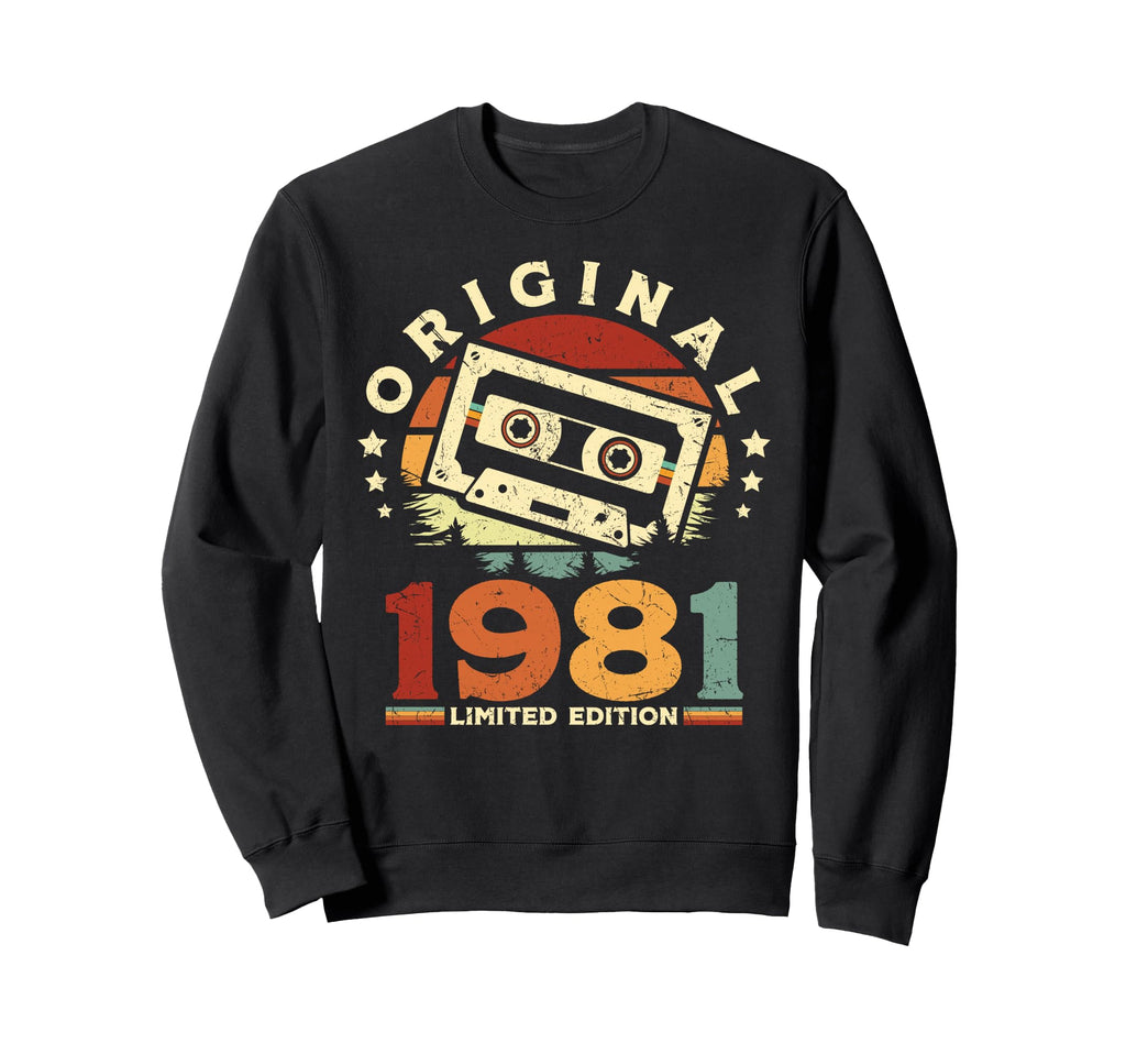 1981 Cassette Tape 45Th Birthday Sweatshirt - Aesthetic Graphic Men Women - T-Shirt, Sweatshirt, Hoodie