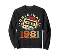 1981 Cassette Tape 45Th Birthday Sweatshirt - Aesthetic Graphic Men Women - T-Shirt, Sweatshirt, Hoodie