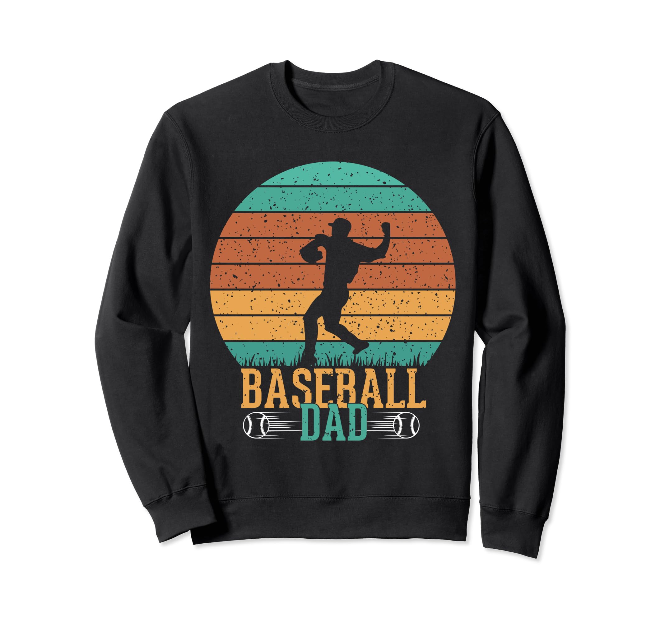 Sunset Baseball Dad Sweatshirt - Trendy Graphic Unisex - T-Shirt, Sweatshirt, Hoodie