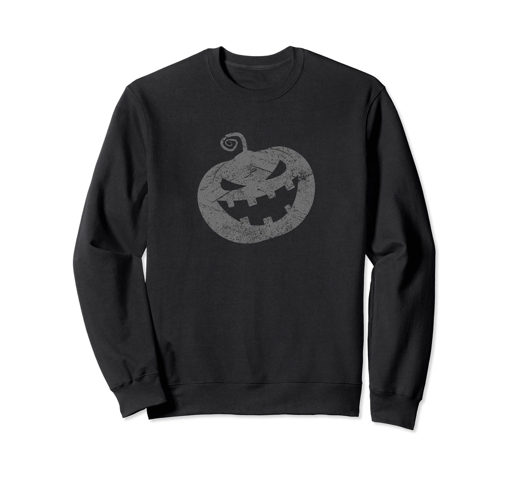 Scary Halloween Pumpkin Dark Sweatshirt - Casual Everyday Wear Men Women - T-Shirt, Sweatshirt, Hoodie