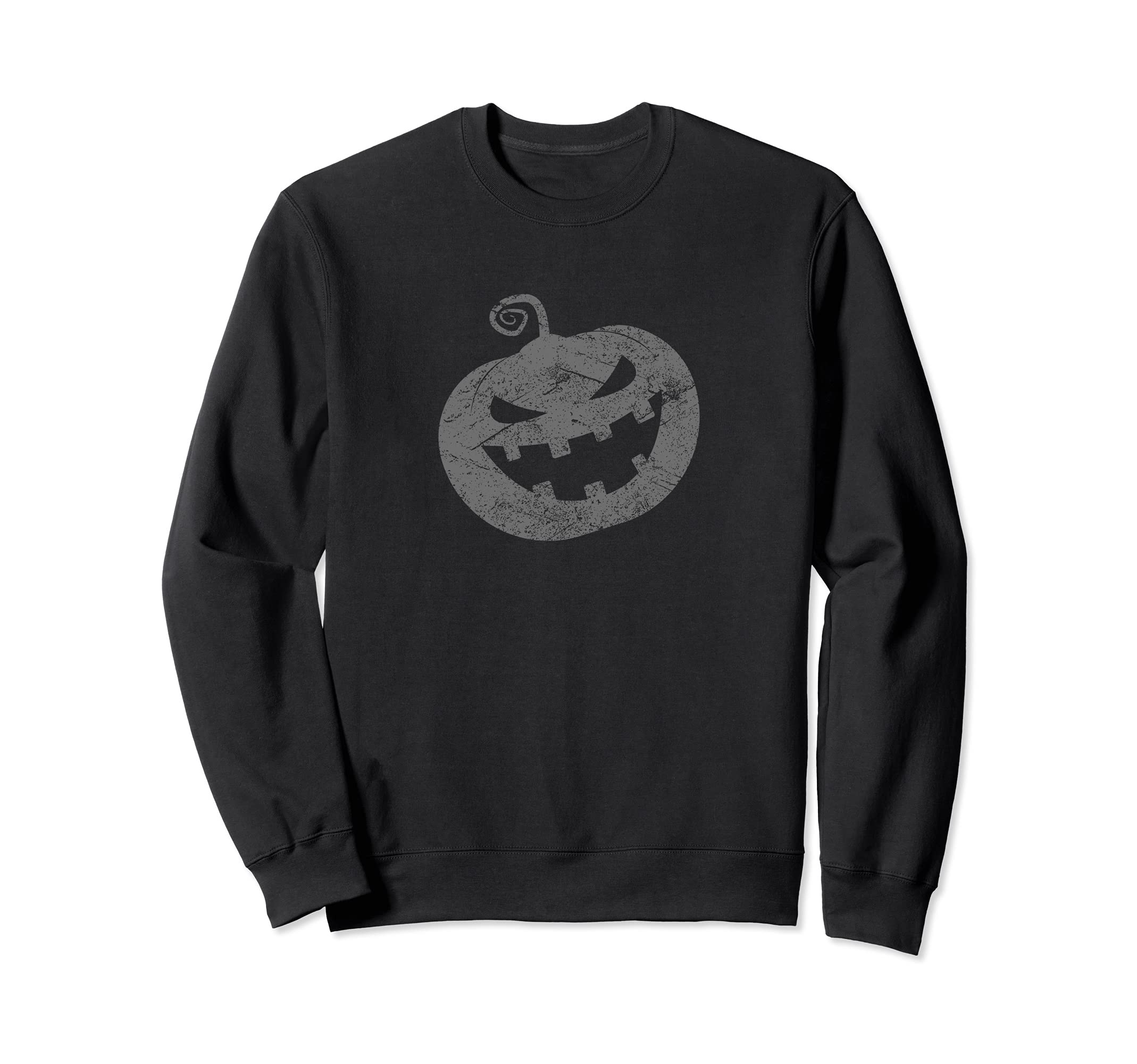 Scary Halloween Pumpkin Dark Sweatshirt - Casual Everyday Wear Men Women - T-Shirt, Sweatshirt, Hoodie