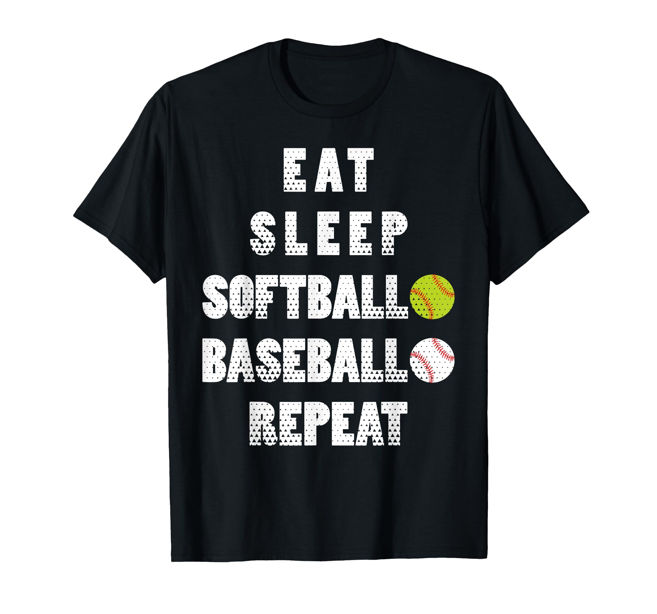 Softball Baseball Repeat Ball Mom Dad T-Shirt - Novelty Apparel for Adults - T-Shirt, Sweatshirt, Hoodie