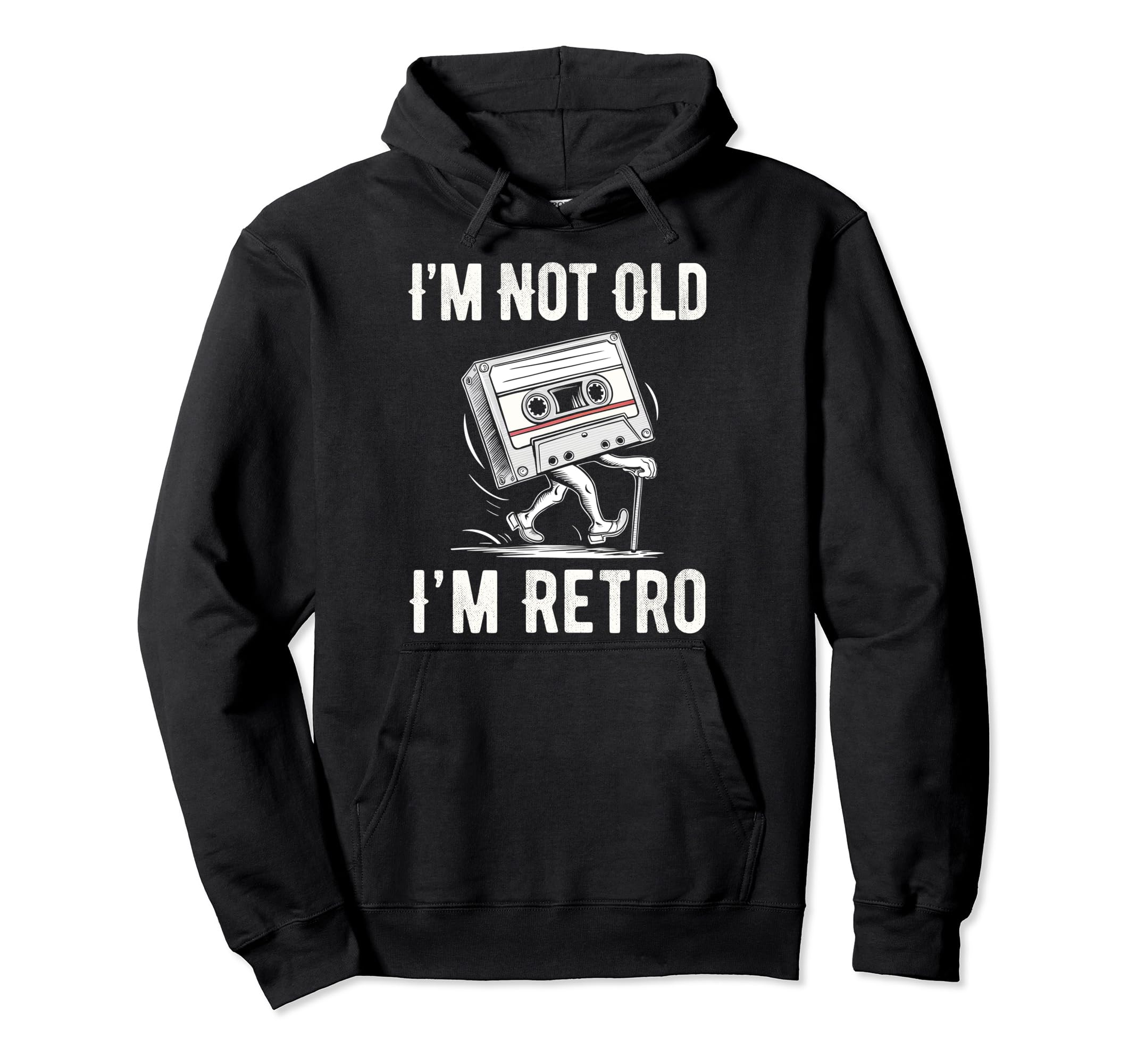 Im Not Old Im Funny Music Cassette Hoodie - Aesthetic Graphic for Adults - T-Shirt, Sweatshirt, Hoodie