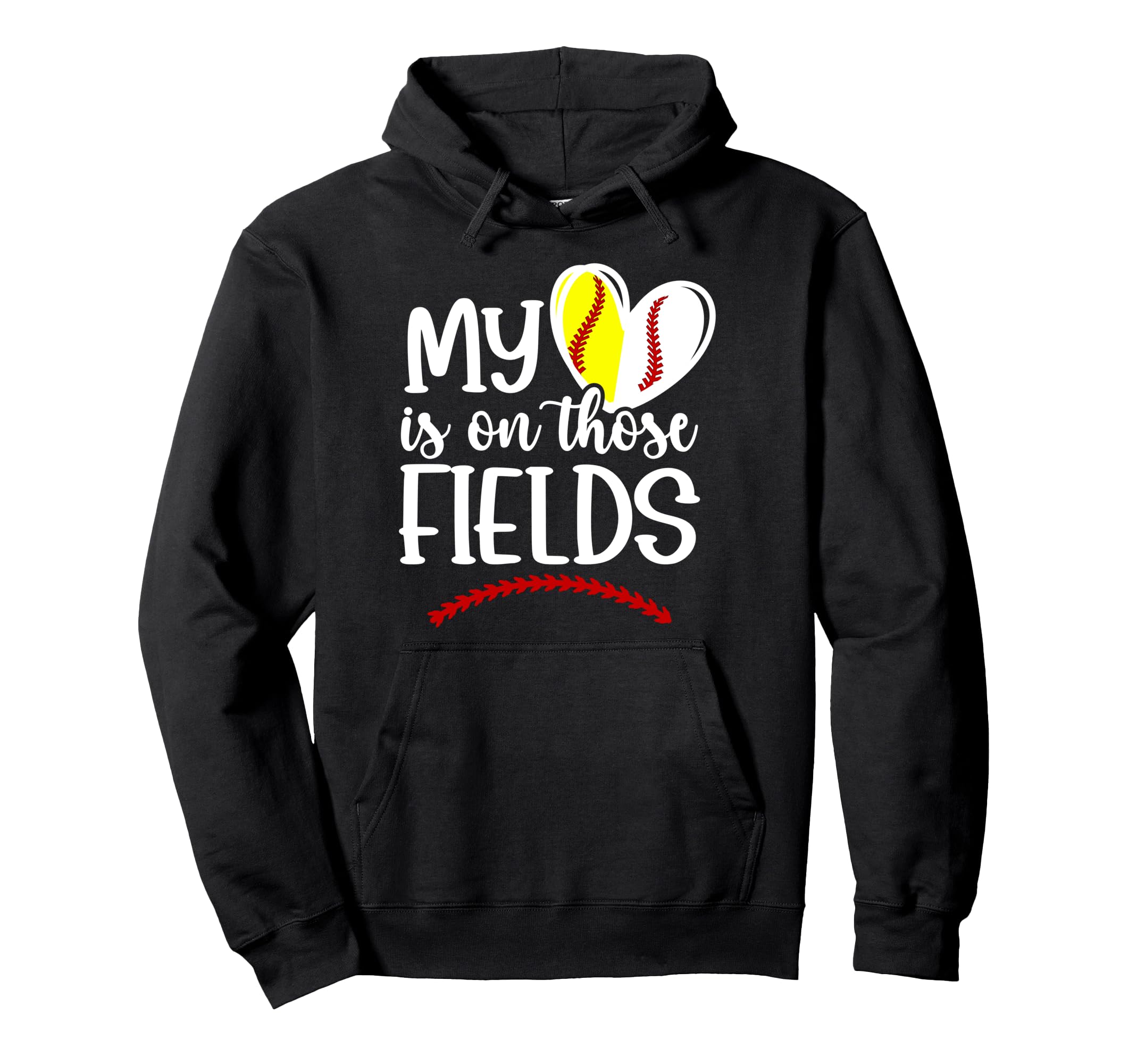 Those Fields Baseball Softball Mom Hoodie - Trendy Graphic Men Women - T-Shirt, Sweatshirt, Hoodie