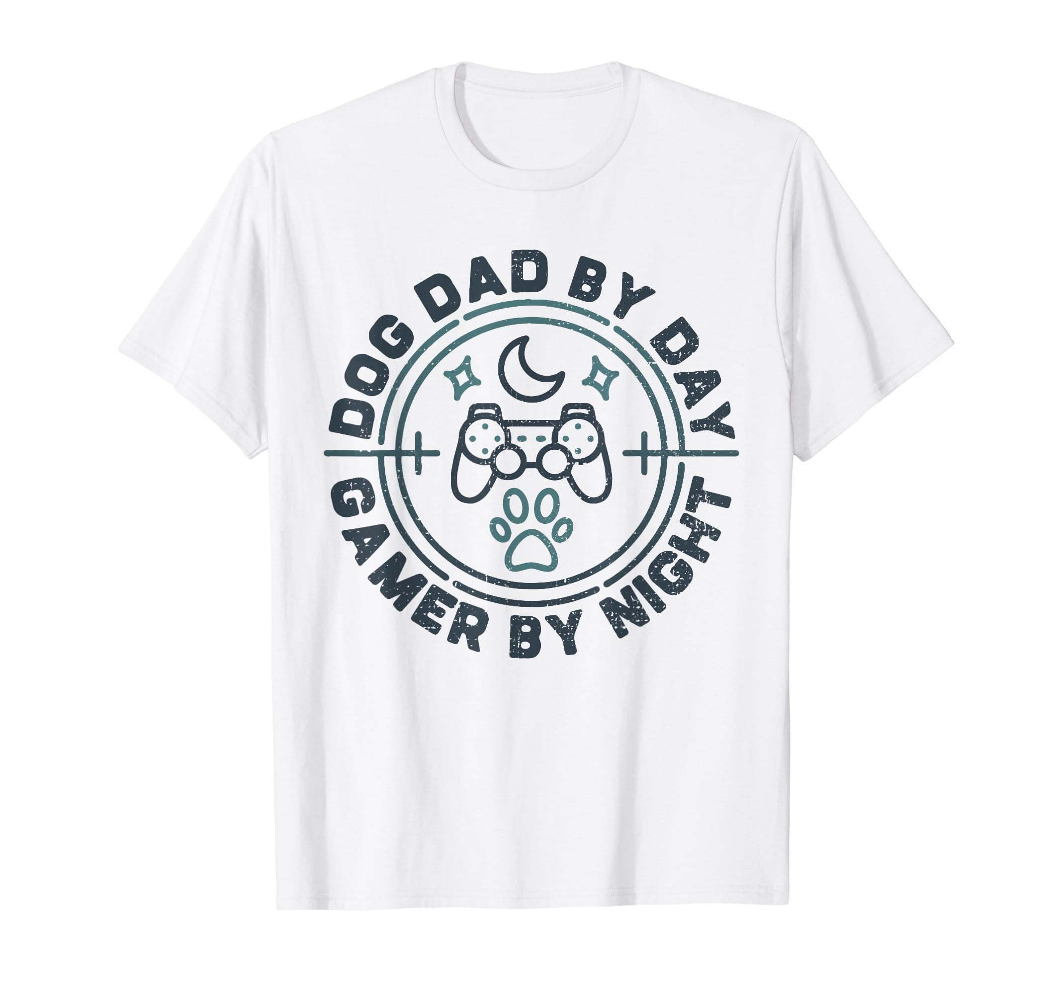 Dog Dad Day Gamer Night Console T-Shirt - Minimalist Print for Adults - T-Shirt, Sweatshirt, Hoodie