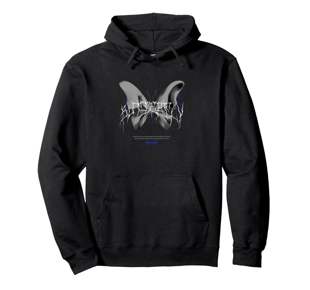 Butterfly Y2K Grunge Aesthetic Hoodie - Trendy Graphic Men Women - T-Shirt, Sweatshirt, Hoodie