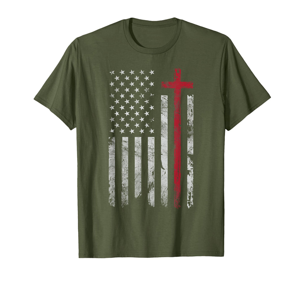 Usa Flag Christian God Jesus Bible T-Shirt - Custom Art Print for Adults - T-Shirt, Sweatshirt, Hoodie