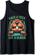 Save a Tree Eat Beaver Joke Merch - Adult & Kids T-Shirts, Sweatshirts & Hoodies apparel design preview 1