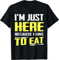 Sarcastic I'm Just Here Because I Like To Eat - Adult & Kids T-Shirts, Sweatshirts & Hoodies apparel design preview 1