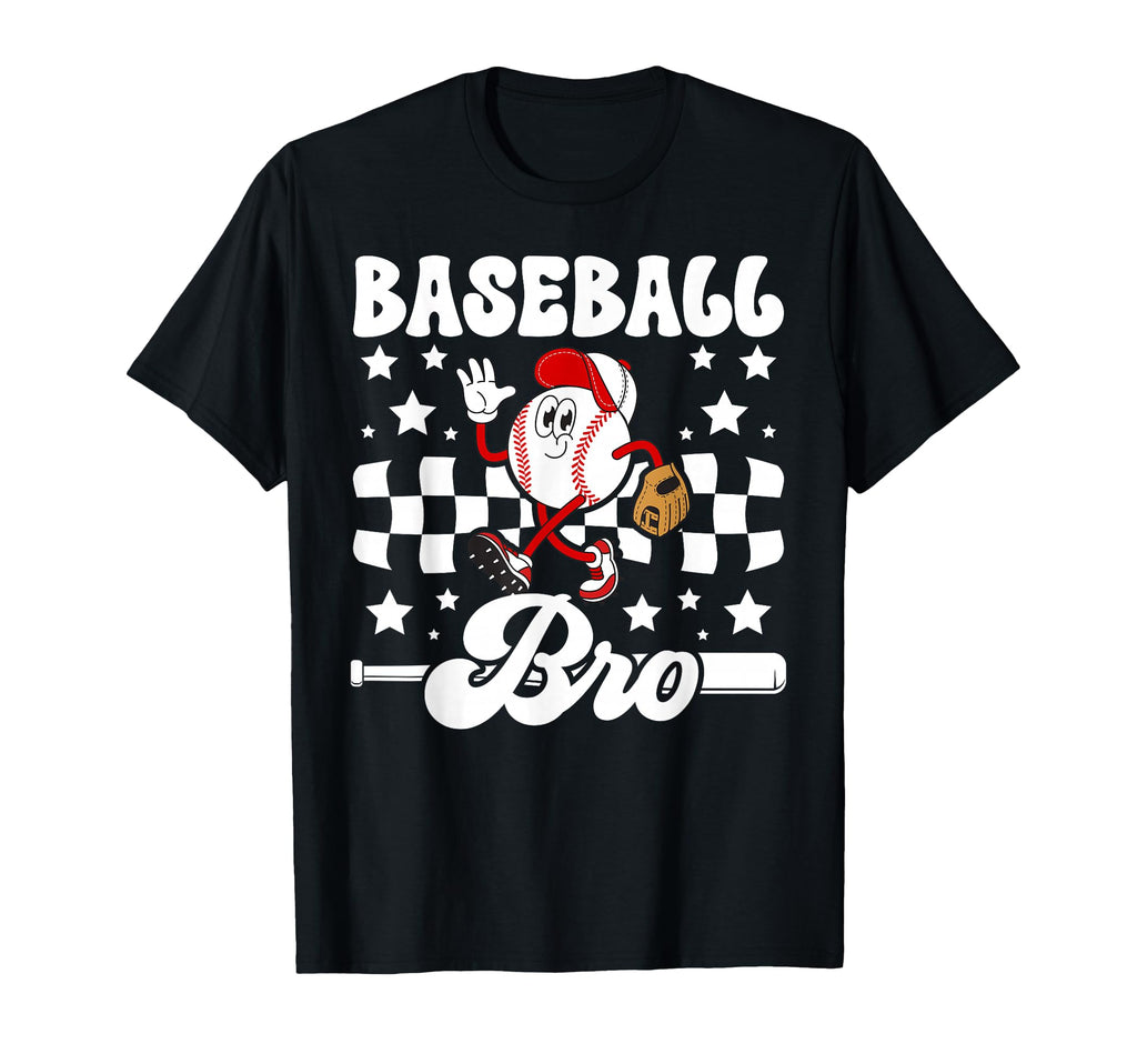 Baseball Bro Groovy Baseball Brother T-Shirt - Unique Graphic Men Women - T-Shirt, Sweatshirt, Hoodie