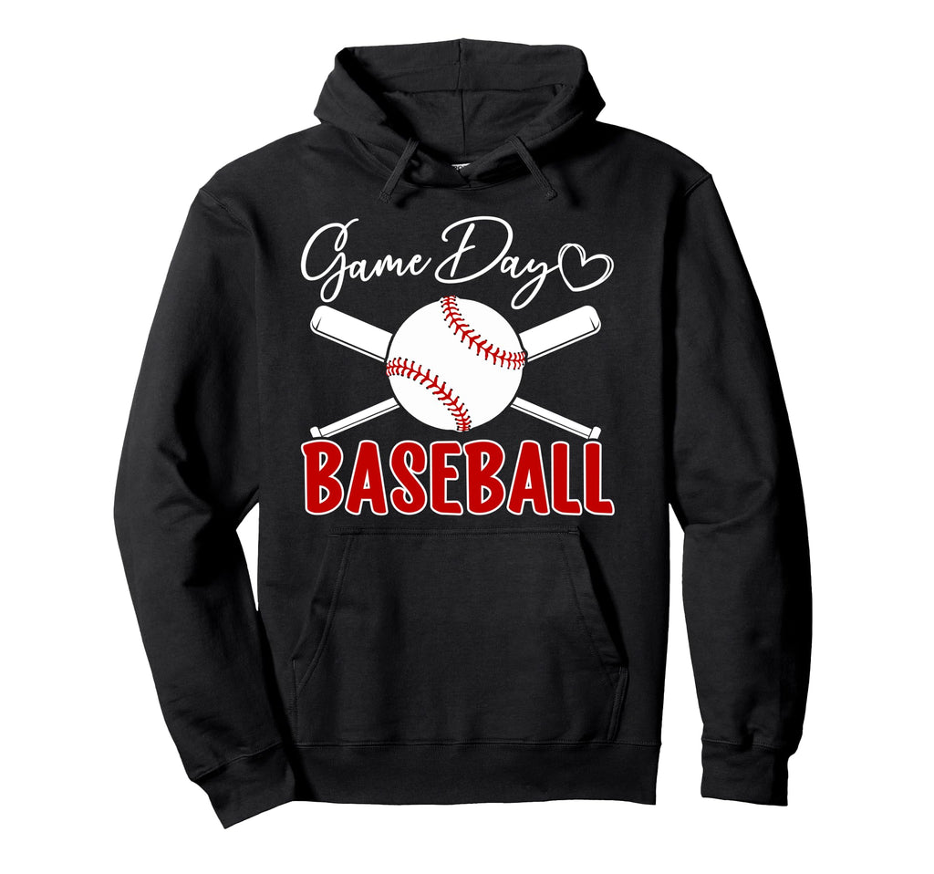 Game Day Heart Baseball Game Day Hoodie - Streetwear Style Men Women - T-Shirt, Sweatshirt, Hoodie