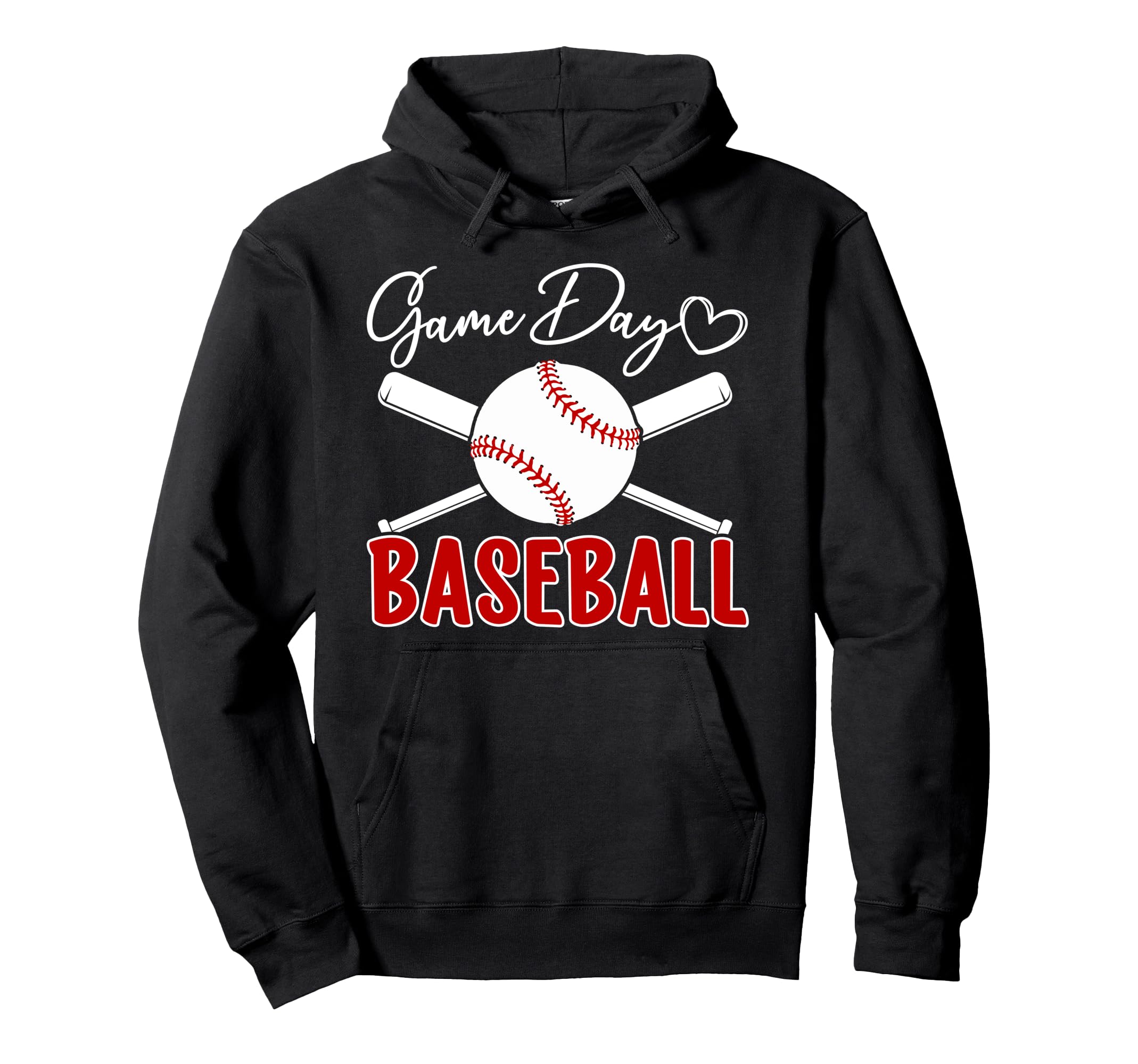 Game Day Heart Baseball Game Day Hoodie - Streetwear Style Men Women - T-Shirt, Sweatshirt, Hoodie