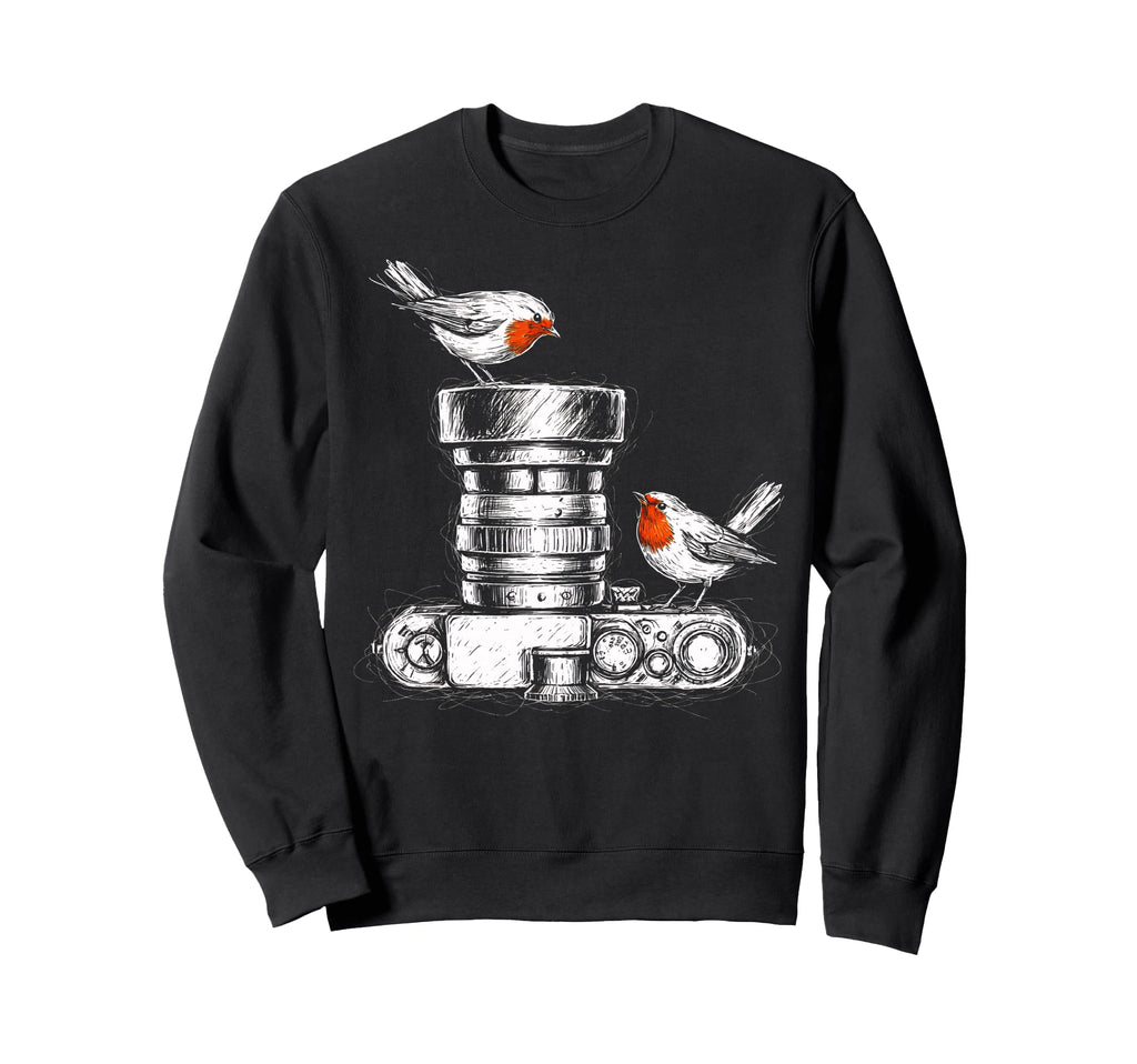 Birdwatcher Photographer Bird Sweatshirt - Minimalist Print Men Women - T-Shirt, Sweatshirt, Hoodie