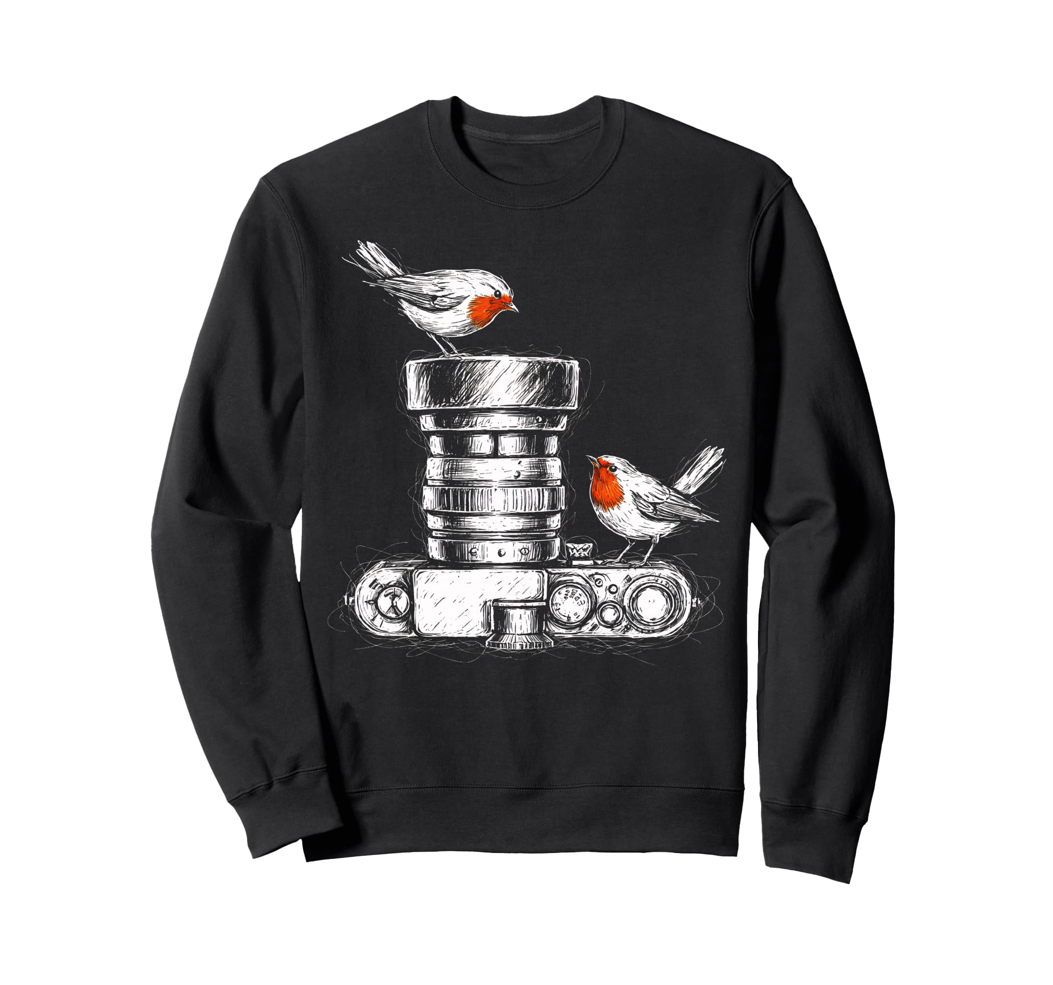Birdwatcher Photographer Bird Sweatshirt - Minimalist Print Men Women - T-Shirt, Sweatshirt, Hoodie