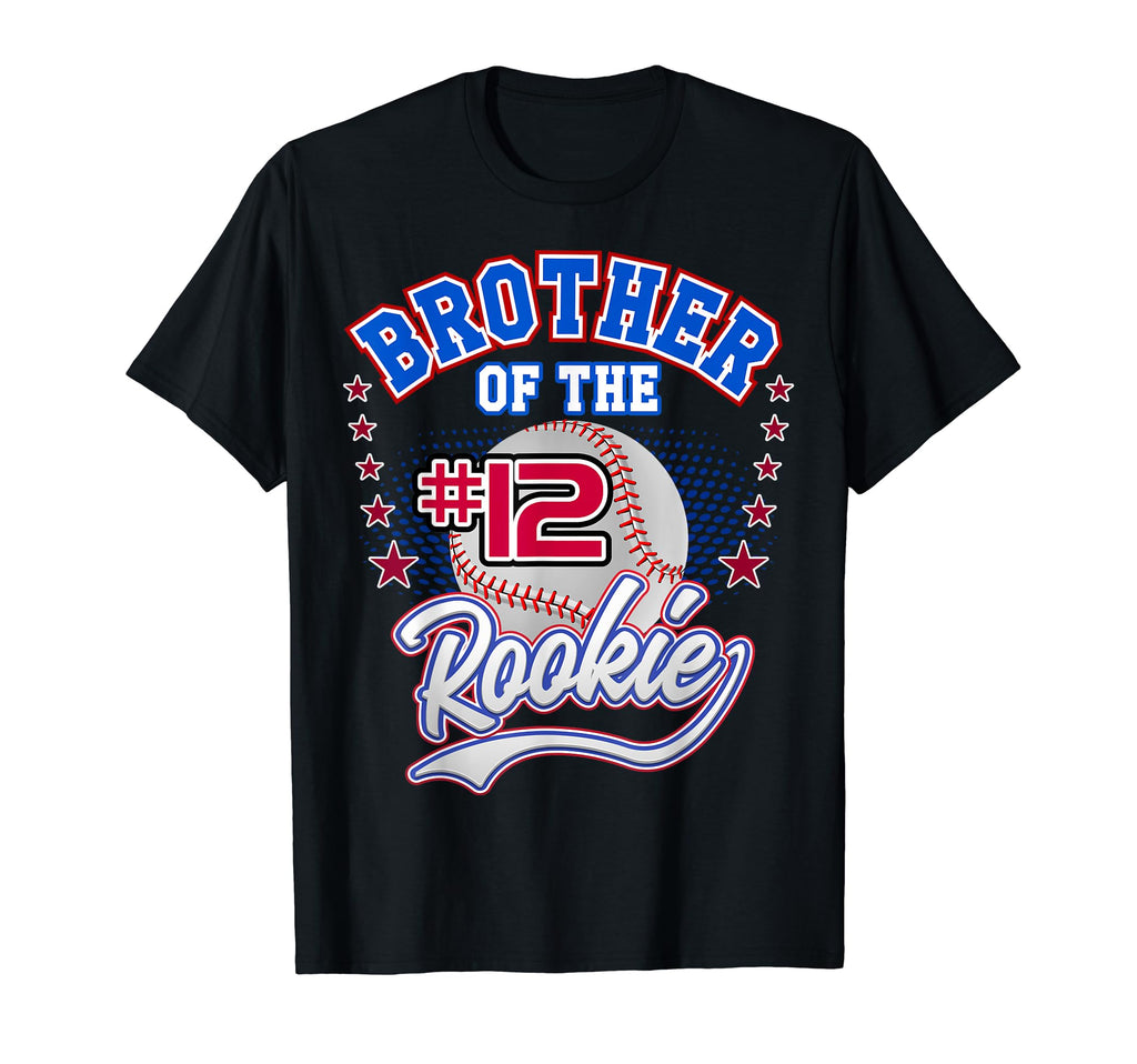 Brother Rookie 12Th Birthday Baseball T-Shirt - Novelty Apparel for Adults - T-Shirt, Sweatshirt, Hoodie