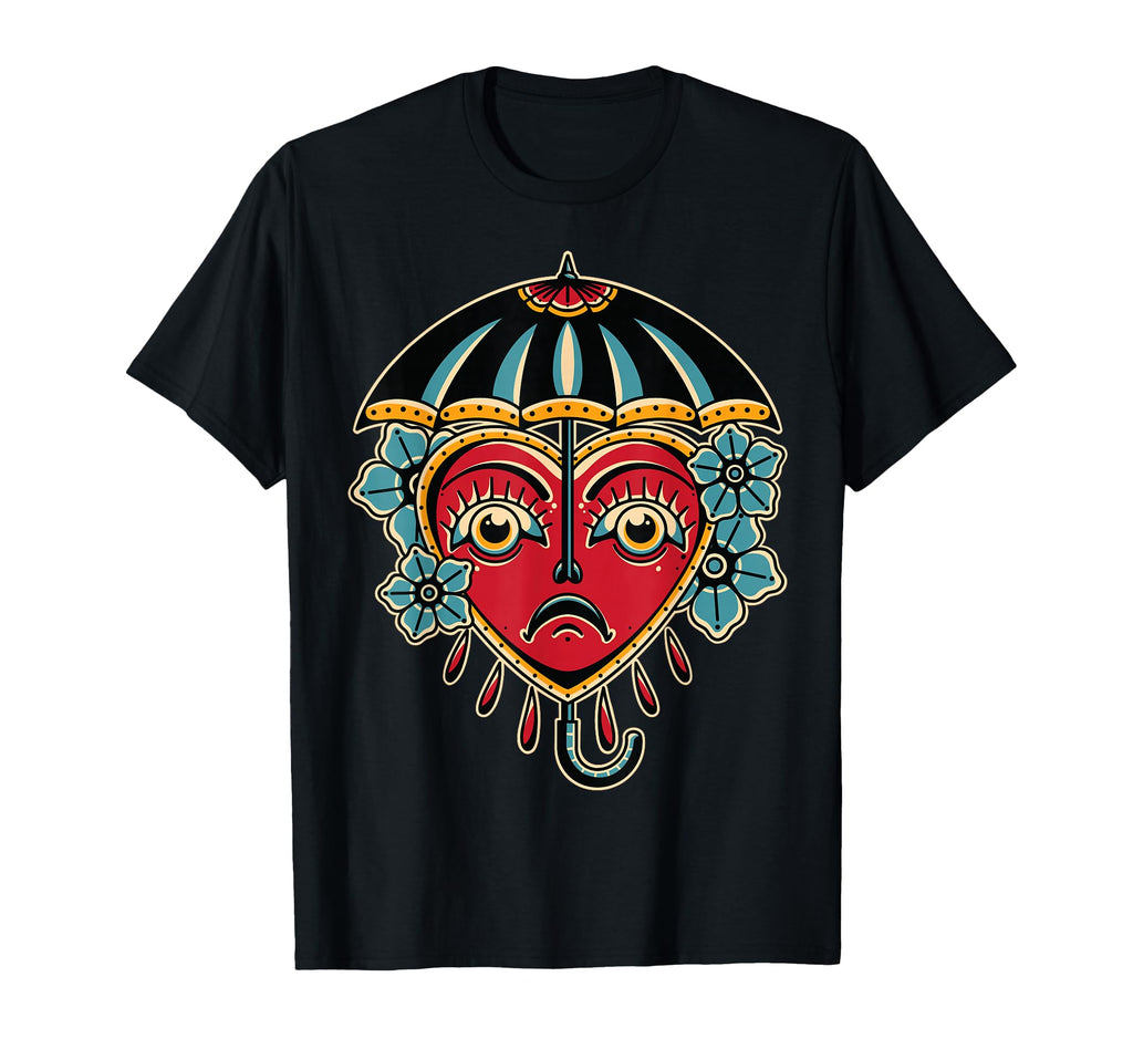 Umbrella American Traditional Tattoo Ink T-Shirt - Streetwear Style Unisex - T-Shirt, Sweatshirt, Hoodie