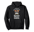 Busy Raising Ballers Arrive Cheer Leave Hoodie - Graphic Print for Adults - T-Shirt, Sweatshirt, Hoodie