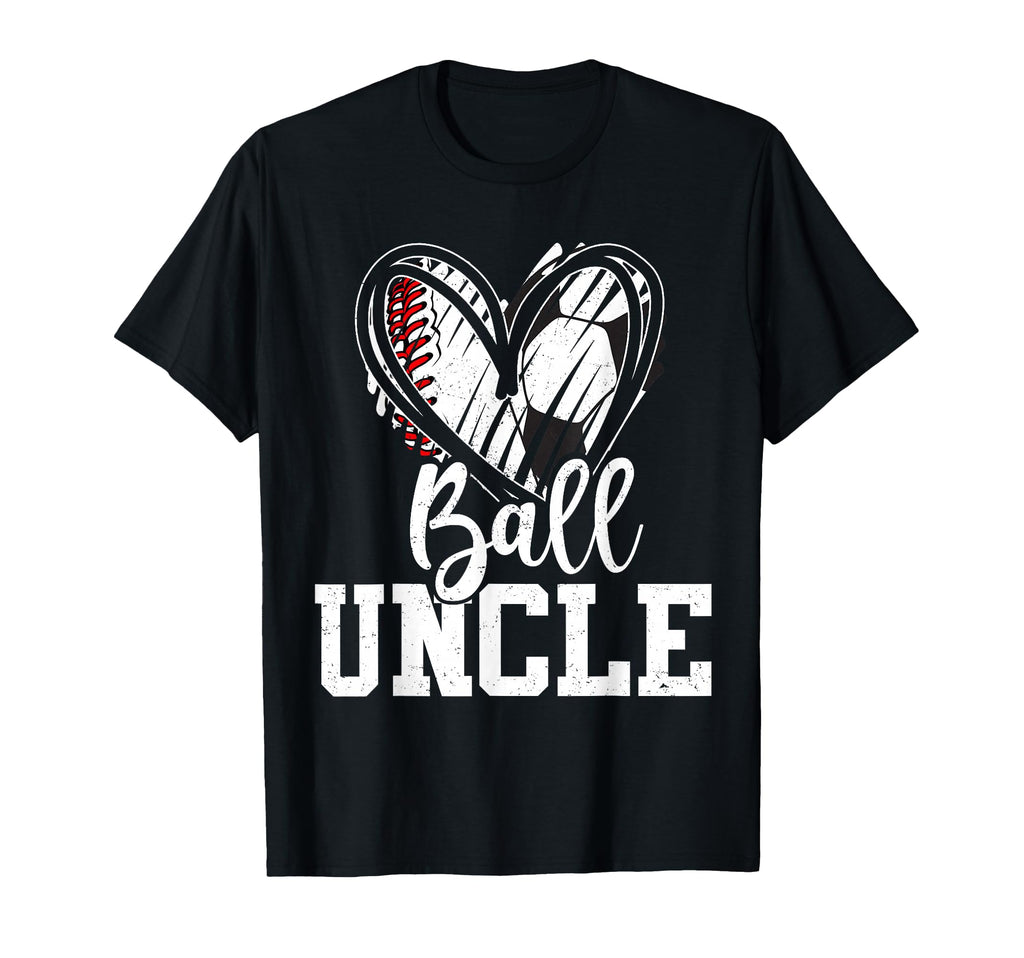 Ball Uncle Heart Baseball Soccer Ball Hoodie - Custom Art Print for Adults - T-Shirt, Sweatshirt, Hoodie