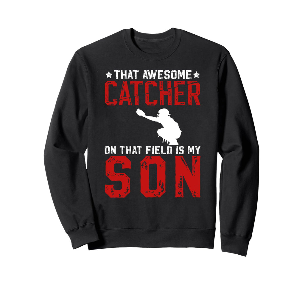 Baseball Catcher Dad Proud Sweatshirt - Aesthetic Graphic Men Women - T-Shirt, Sweatshirt, Hoodie