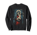 Mary Jesus Distressed 90S Goth Grunge Sweatshirt - Novelty Apparel Unisex - T-Shirt, Sweatshirt, Hoodie