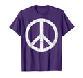 White Distressed Peace Sign Symbolic T-Shirt - Novelty Apparel Unisex - T-Shirt, Sweatshirt, Hoodie