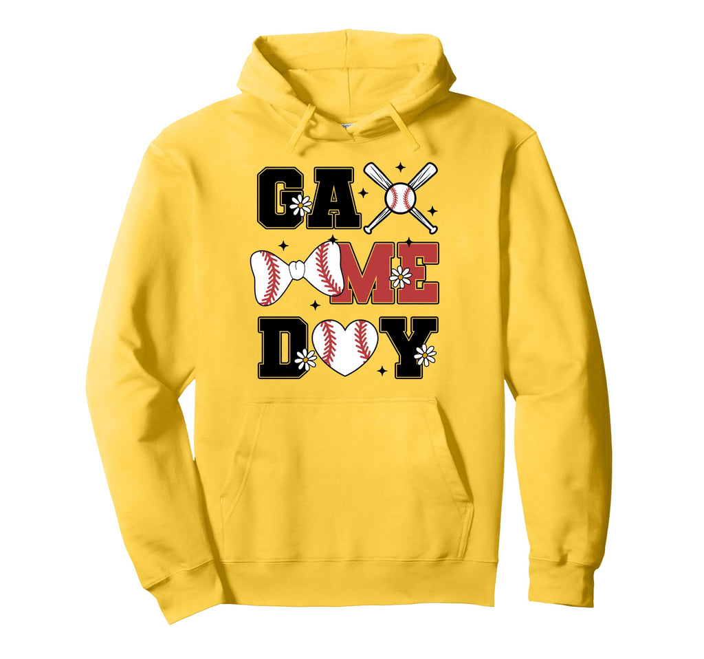 Baseball Game Day Bow And Heart Baseball Hoodie - Aesthetic Graphic Unisex - T-Shirt, Sweatshirt, Hoodie