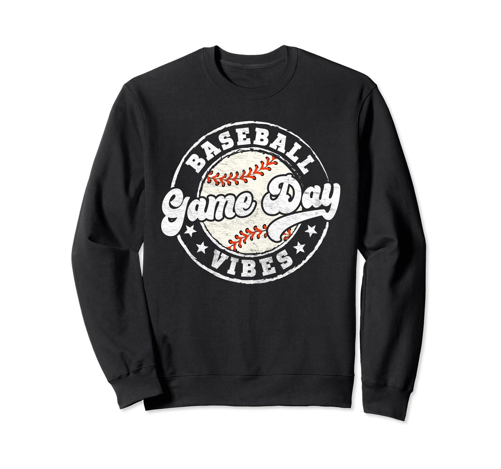 Baseball Game Day Vibes Matching Sweatshirt - Aesthetic Graphic Unisex - T-Shirt, Sweatshirt, Hoodie