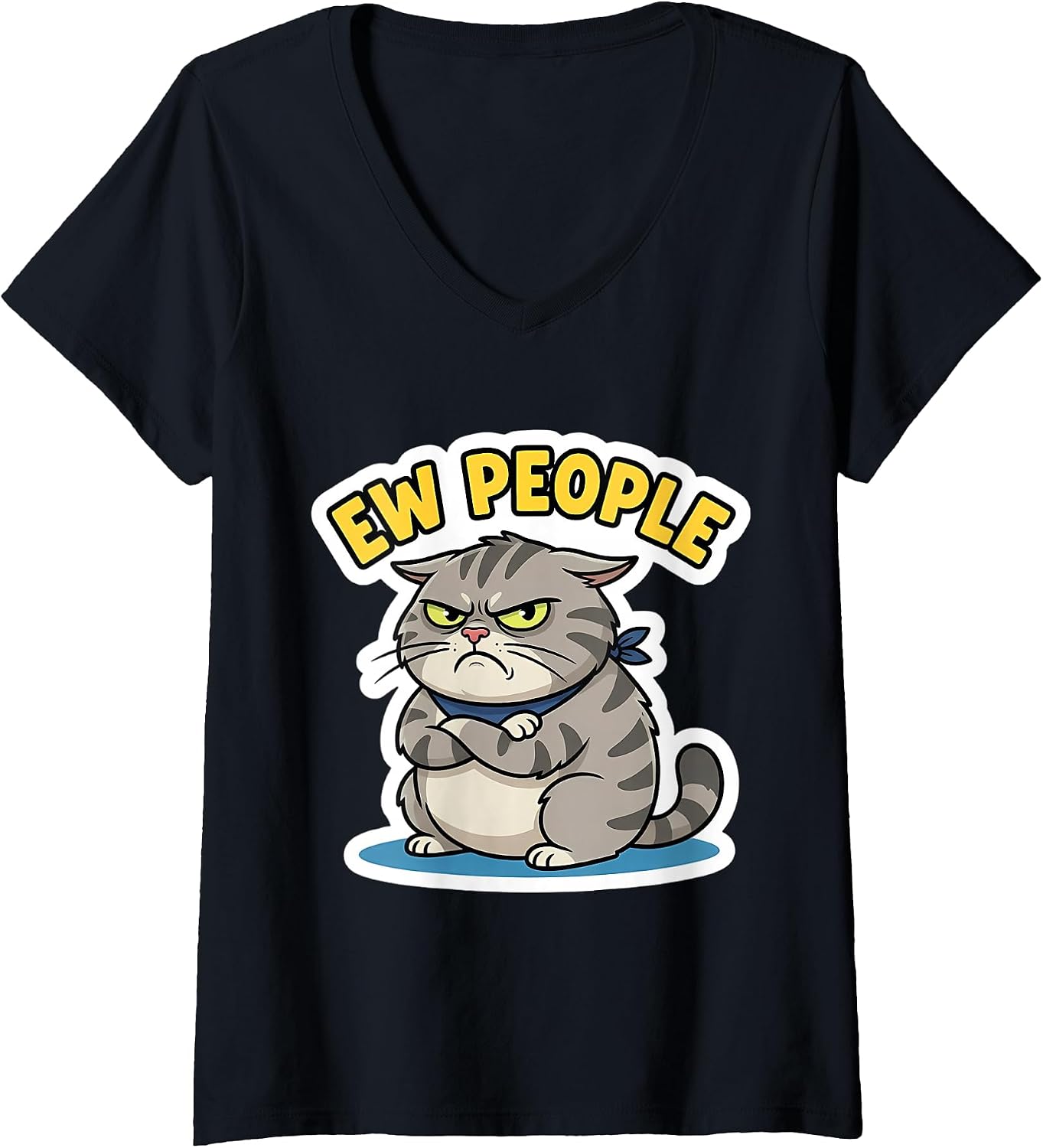 Ew People Funny Cat Introvert Anti Social Merch - Adult & Kids T-Shirts, Sweatshirts & Hoodies apparel design preview 1