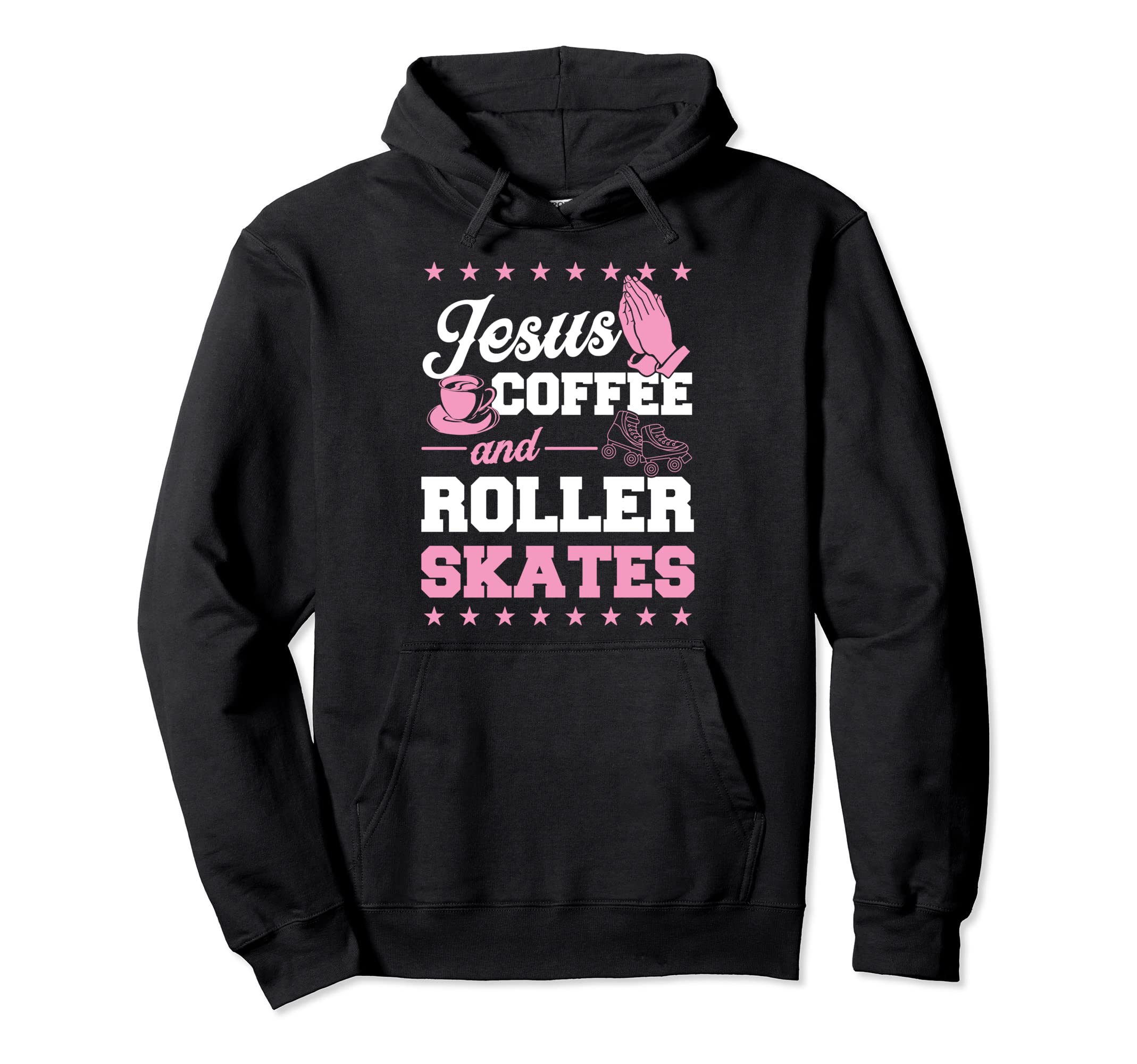 Jesus Coffee And Roller Skates Christian Hoodie - Aesthetic Graphic Unisex - T-Shirt, Sweatshirt, Hoodie