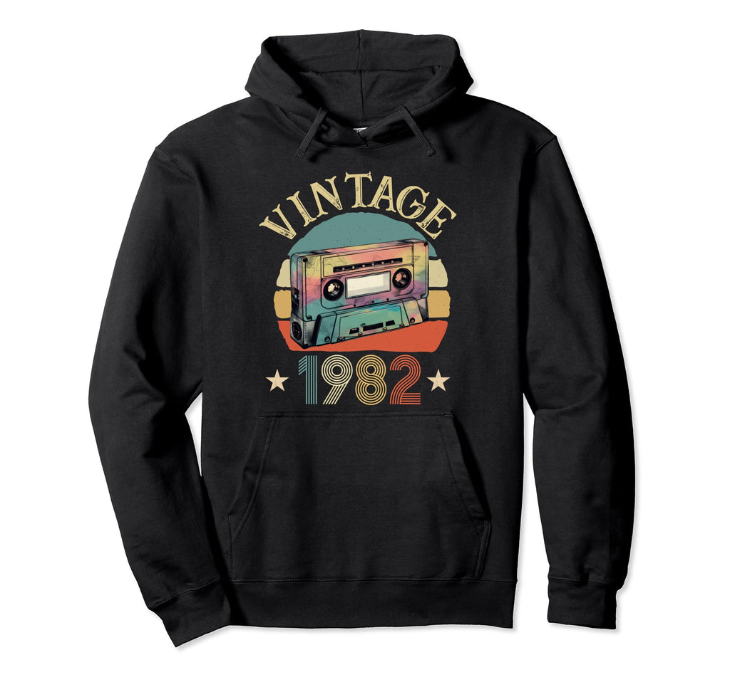 1982 Born 1982 Sunset Cassette Tape Hoodie - Aesthetic Graphic Unisex - T-Shirt, Sweatshirt, Hoodie