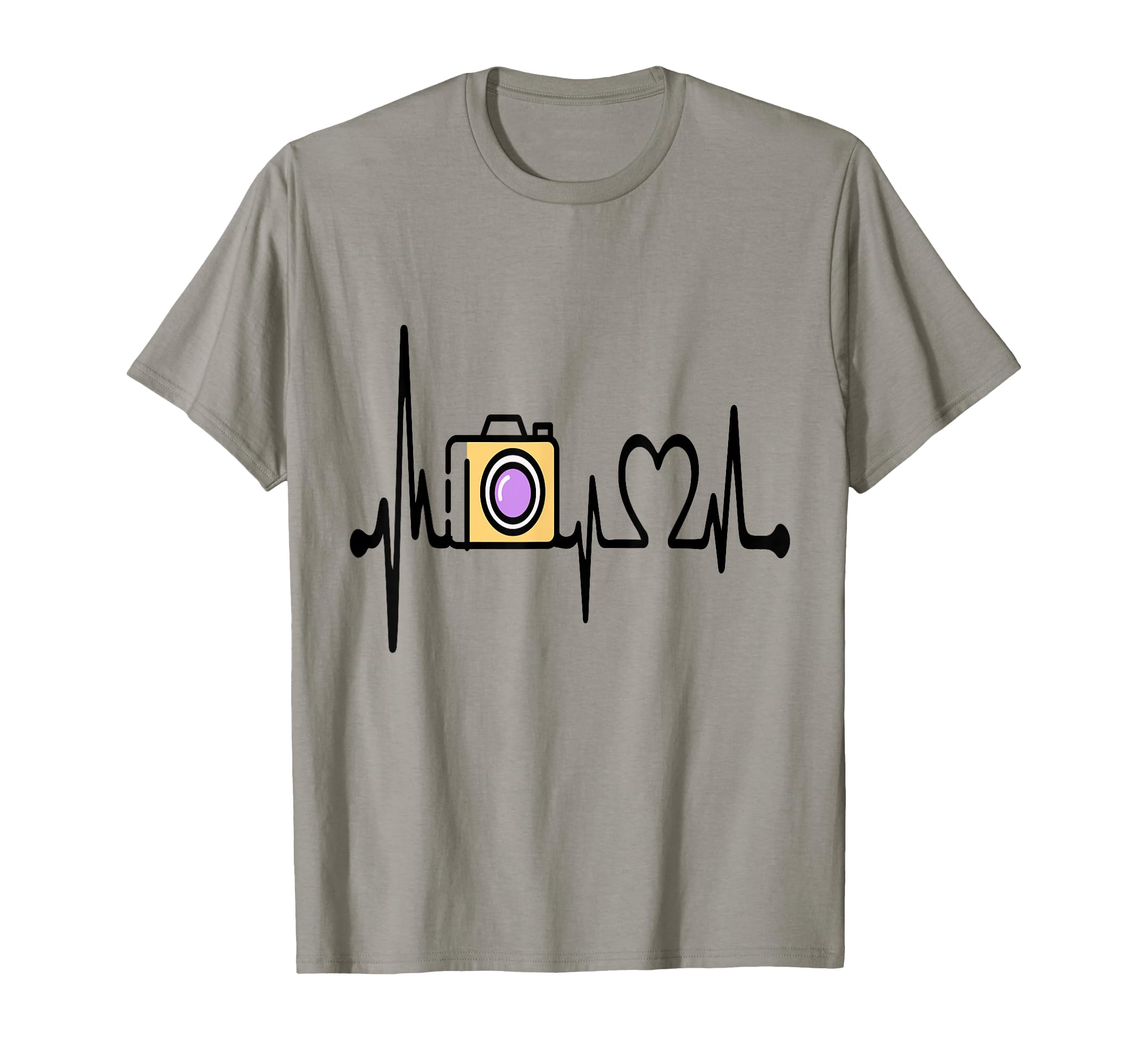 Womens Funny Camera Heartbeat T-Shirt - Trendy Graphic for Adults - T-Shirt, Sweatshirt, Hoodie