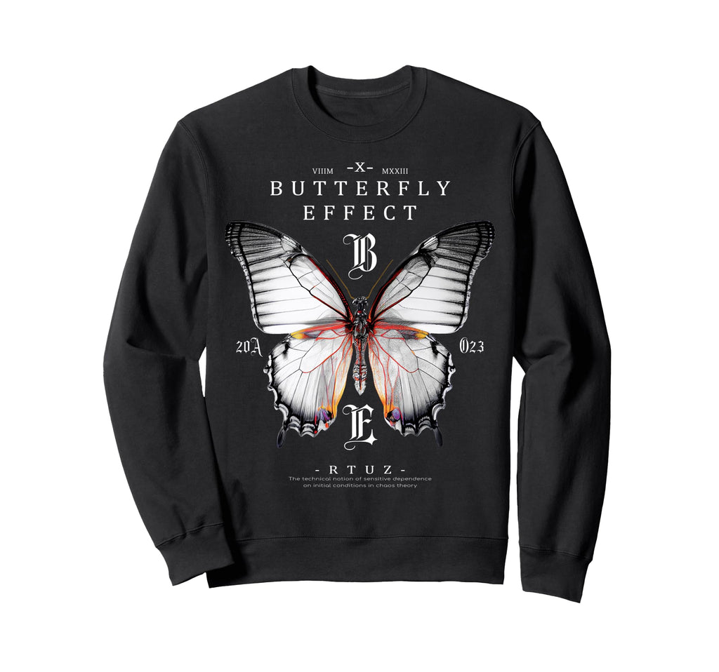 Y2K Streetwear Butterfly Sweatshirt - Minimalist Print Men Women - T-Shirt, Sweatshirt, Hoodie