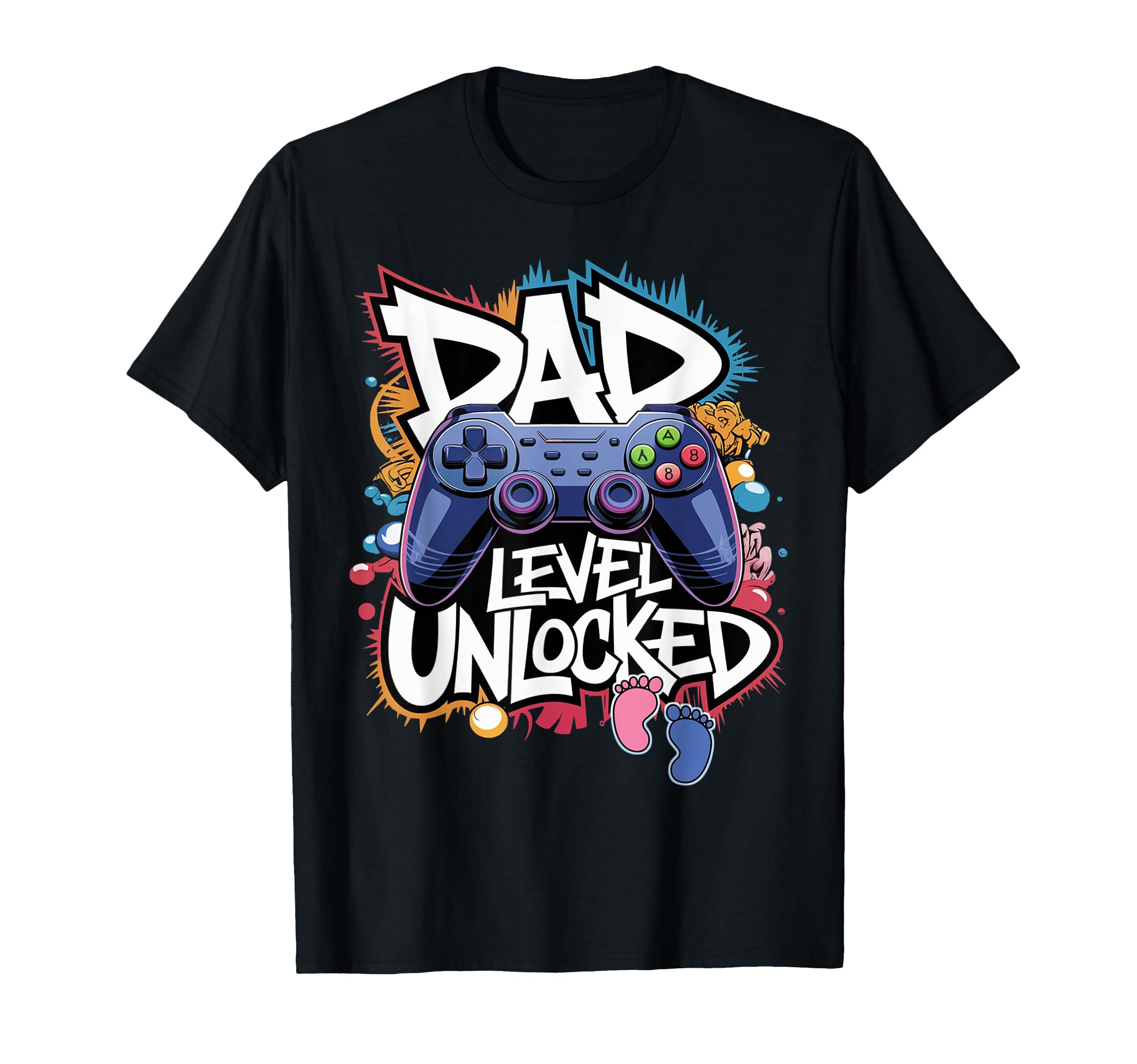 Dad Level Unlocked New Dad Video Gamer T-Shirt - Novelty Apparel Men Women - T-Shirt, Sweatshirt, Hoodie