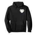 Pocket Baseball Heart Softball Mom Dad Hoodie - Custom Art Print Unisex - T-Shirt, Sweatshirt, Hoodie