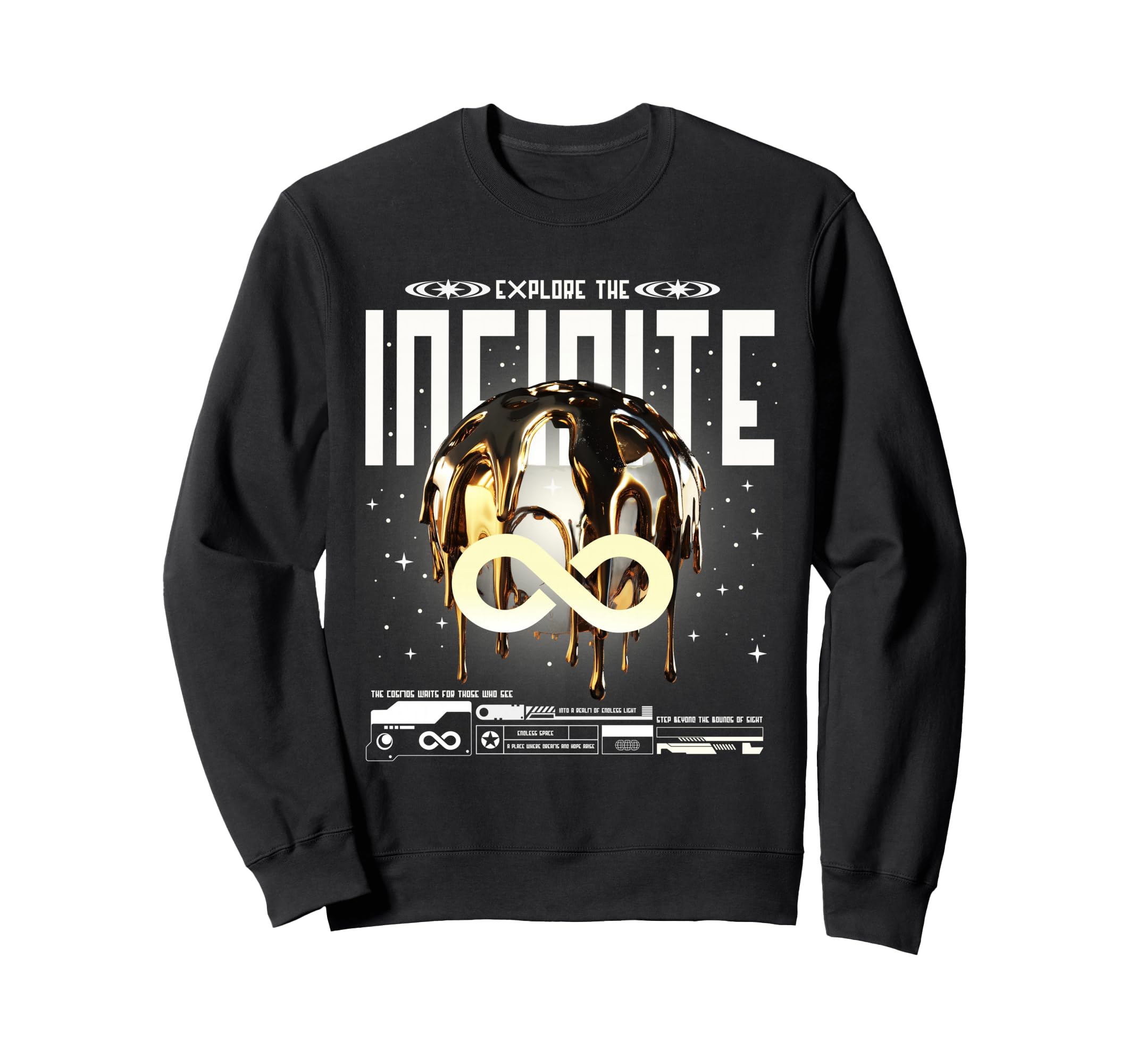 Y2K Infinite Bold Urban Graffiti Sweatshirt - Graphic Print Men Women - T-Shirt, Sweatshirt, Hoodie