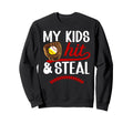 Softball Baseball Mom Funny Baseball Sweatshirt - Unique Graphic Men Women - T-Shirt, Sweatshirt, Hoodie