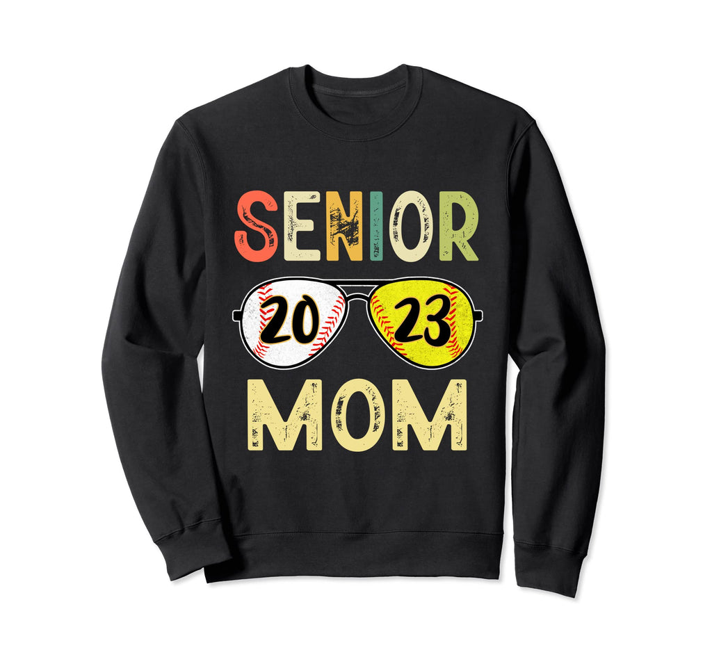 Senior Mom Class 2023 Baseball Sweatshirt - Aesthetic Graphic Unisex - T-Shirt, Sweatshirt, Hoodie
