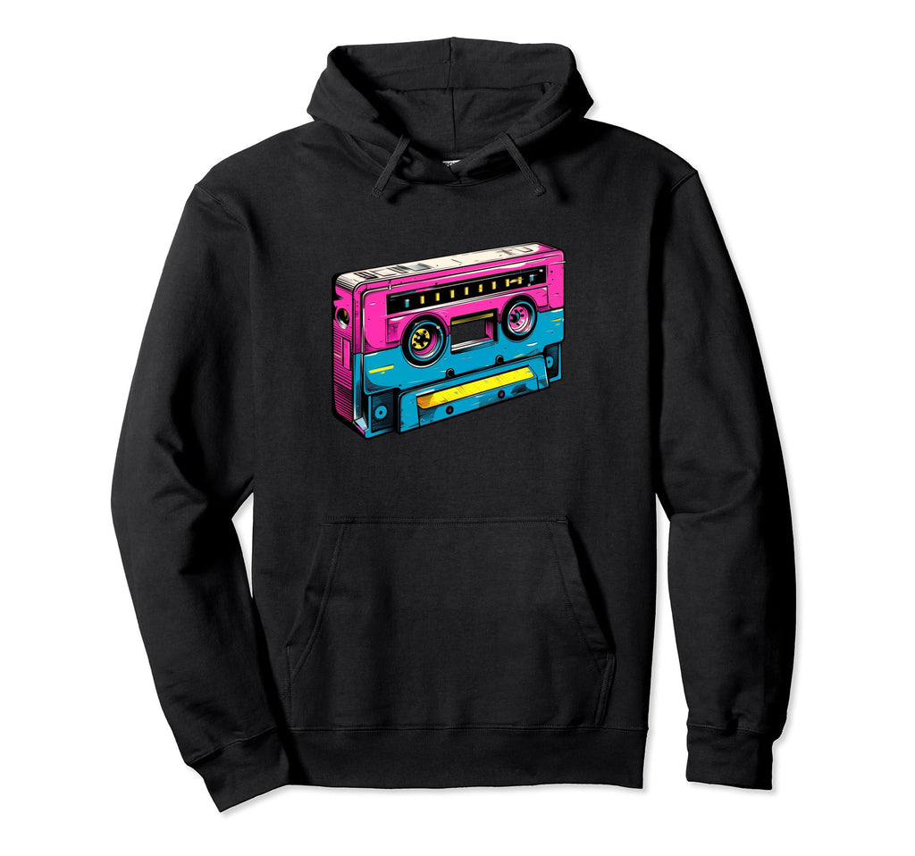 Mixtape Cassette Tape Music Hoodie - Fun Novelty Design Men Women - T-Shirt, Sweatshirt, Hoodie