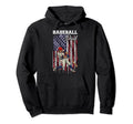 Usa Flag Baseball Player Proud Hoodie - Casual Everyday Wear for Adults - T-Shirt, Sweatshirt, Hoodie