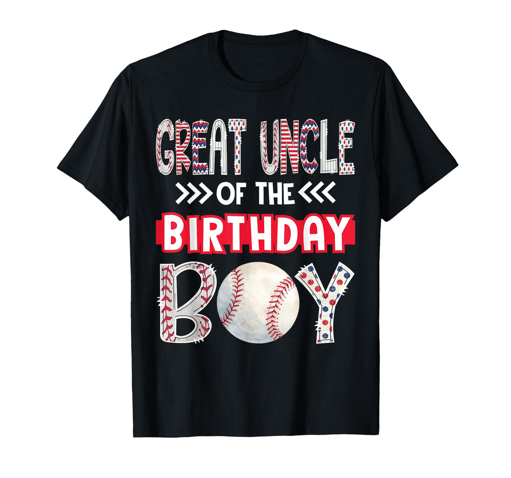 Great Uncle Birthday Baseball Family Squad T-Shirt - Trendy Graphic Unisex - T-Shirt, Sweatshirt, Hoodie