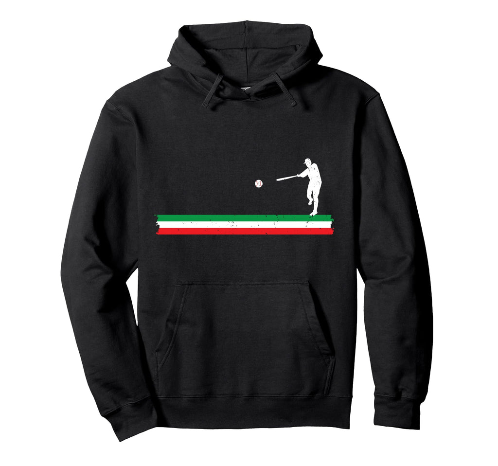Italian Flag Baseball Player Coach Hoodie - Custom Art Print for Adults - T-Shirt, Sweatshirt, Hoodie