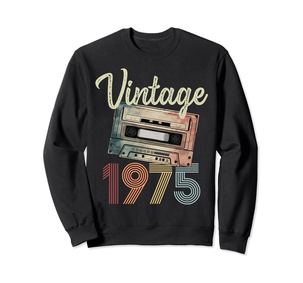 1975 Cassette Tape 49Th Birthday Sweatshirt - Trendy Graphic for Adults - T-Shirt, Sweatshirt, Hoodie