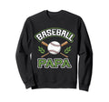 Baseball Papa Athletic Fathers Sweatshirt - Casual Everyday Wear Men Women - T-Shirt, Sweatshirt, Hoodie