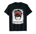Bleached Baseball Mom Messy Bun T-Shirt - Custom Art Print for Adults - T-Shirt, Sweatshirt, Hoodie