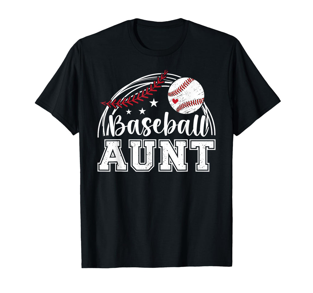 Baseball Aunt Proud Auntie T-Shirt - Fun Novelty Design for Adults - T-Shirt, Sweatshirt, Hoodie