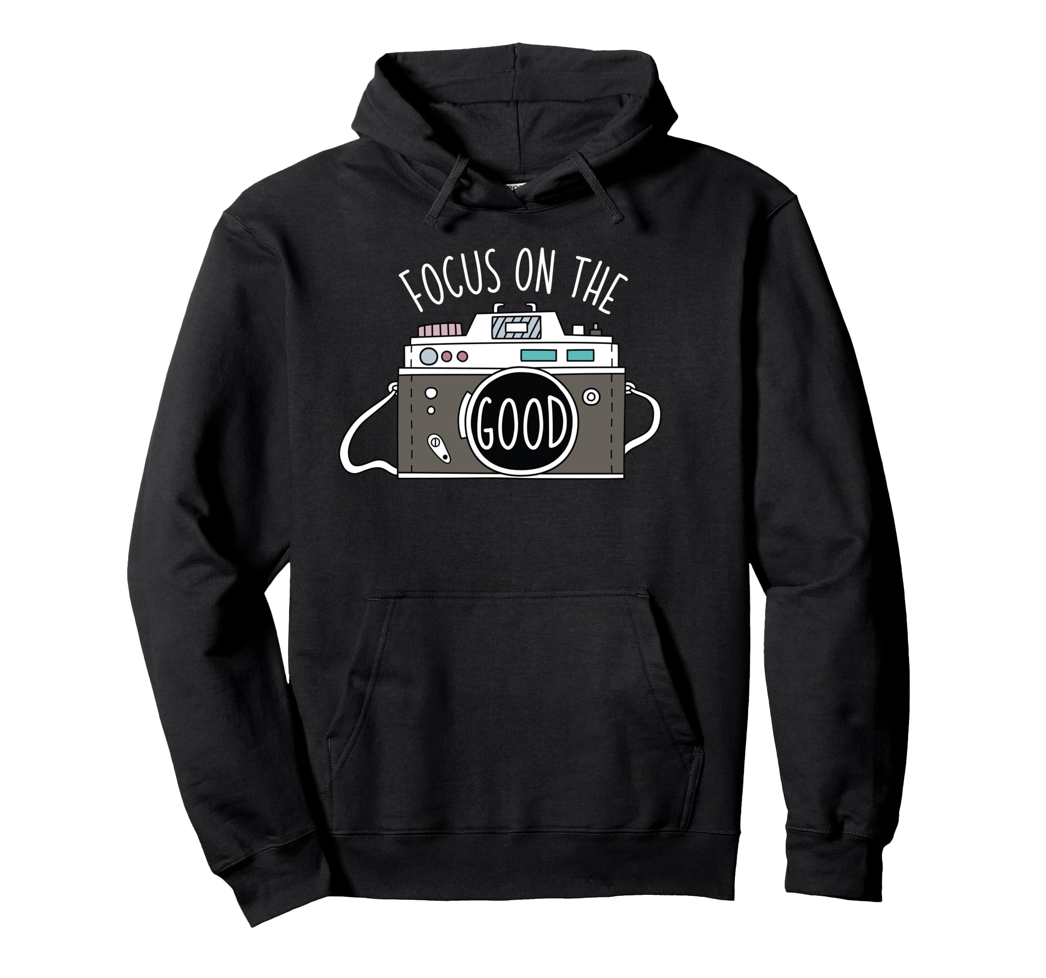 Photo Camera Positive Photographer Hoodie - Custom Art Print for Adults - T-Shirt, Sweatshirt, Hoodie